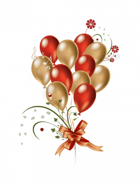 Gold Red Balloons Clipart Free Download HD
